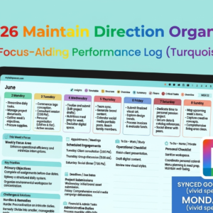 2026 Blush ADHD Digital Planner: Calm Focus & Gentle Productivity